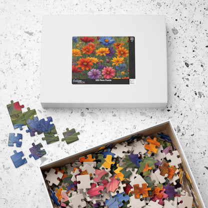 Wildflower Rainbow Jigsaw Puzzle, 110-1014 Piece, Gradient Flowers Meadow, Artistic Puzzle Game, Floral Gift, Colorful Adult Puzzle Puzzle The Puzzle Chest