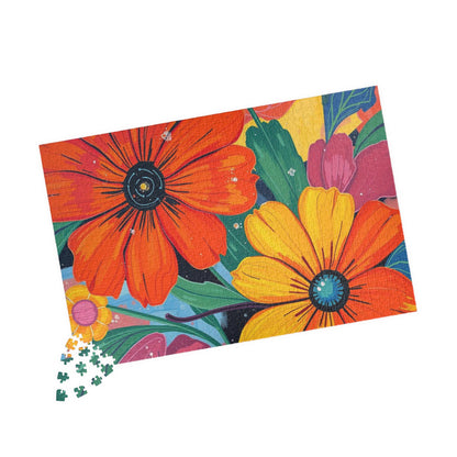 Vibrant Floral Jigsaw Puzzle, Perfect Gift for Nature Lovers, Family Fun Game Nighht, Adult Indoor Entertainment, Brain Teaser Puzzle The Puzzle Chest