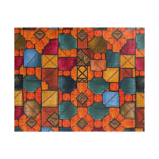 Colorful Geometric Puzzle | Fun Family Activity, Unique Gift for Puzzle Lovers, Home Entertainment, Mindful Brain Teaser, Game Night 110 pcs (Horizontal) Puzzle The Puzzle Chest