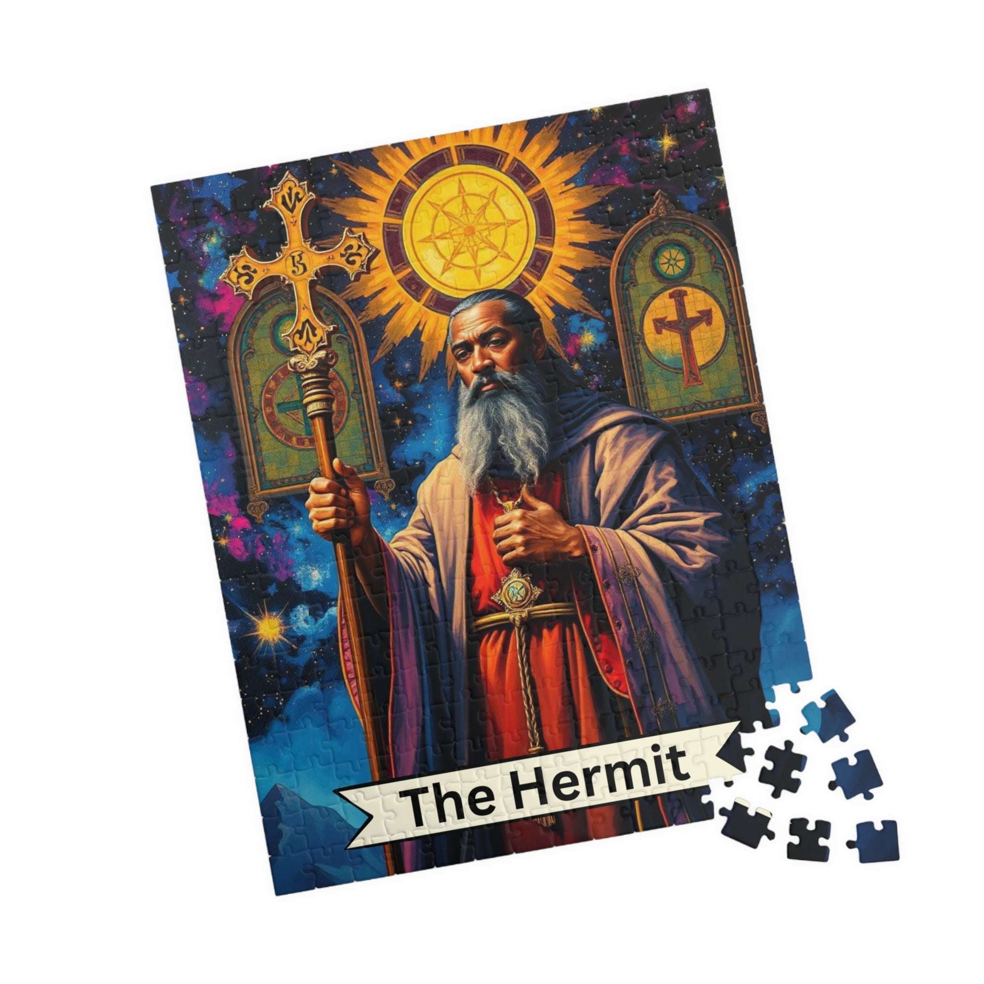 Mystical Hermit Puzzle - Tarot Card Style Art, Meditation Activity Holiday Birthday Gift for Puzzle Lovers, Mindfulness and Relaxation 252 pcs (Vertical) Puzzle The Puzzle Chest