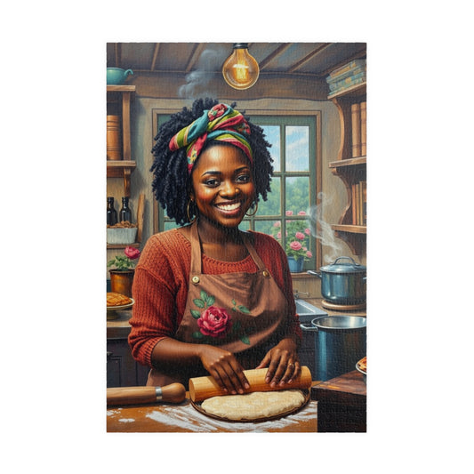 Cozy Baking Puzzle - African American Woman Cooking 110-1014 Piece, Perfect for Family Game Night, Gift for Bakers, Relaxing Hobby, Solo Fun