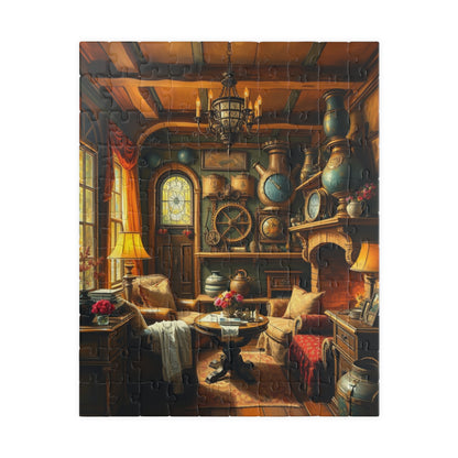 Steampunk Cozy Home Puzzle - 110, 252, 520, 1014-piece, Relaxing Game, Home Decor, Family Activity, Gift for Puzzle Lovers 110 pcs (Vertical) Puzzle The Puzzle Chest