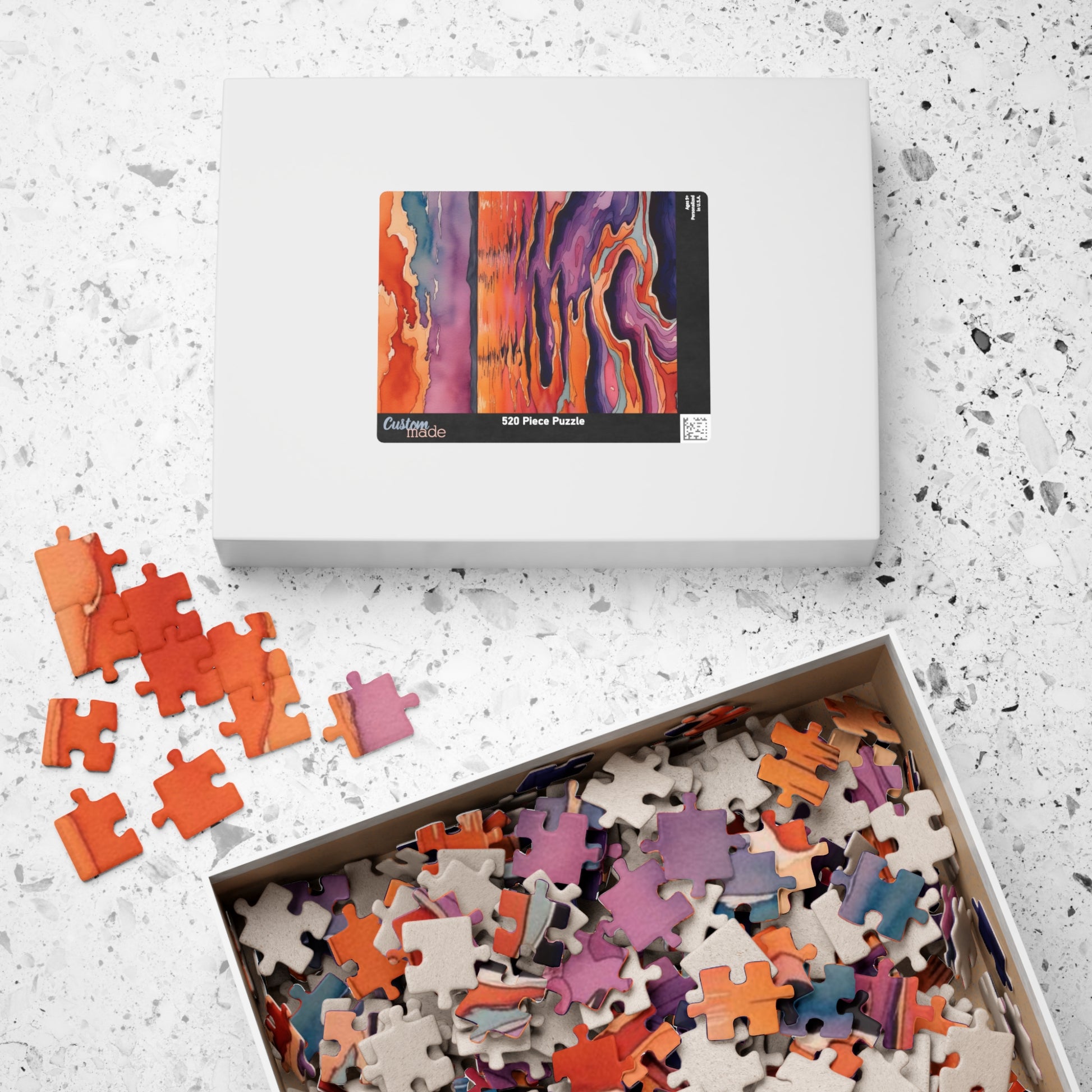 Surrealist Abstract Puzzle, Melting Horizon Modern Art Jigsaw Game Puzzle The Puzzle Chest