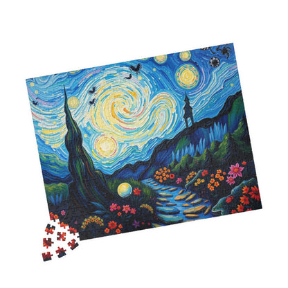 Starry Night Jigsaw Puzzle, Colorful 110-1014 Piece Puzzle for Art Lover, Family Game Night, Home Entertainment, Gift for Puzzle Enthusiasts Puzzle The Puzzle Chest