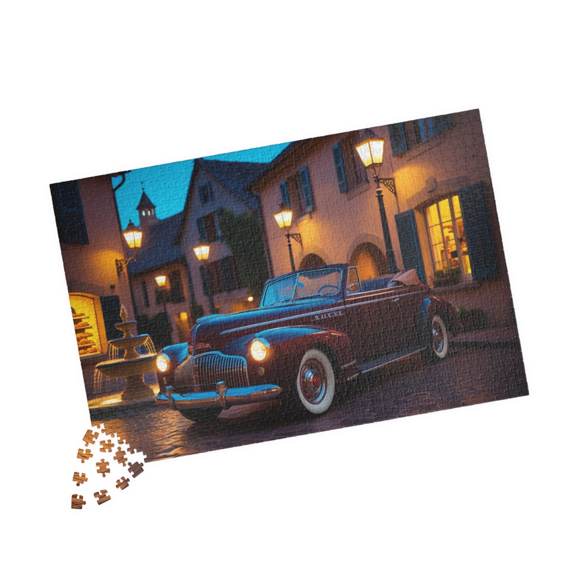 Vintage Car Puzzle, Classic 1940 Super 8 Convertible, Nostalgic Adult Jigsaw 1014 pcs (Horizontal) Puzzle The Puzzle Chest