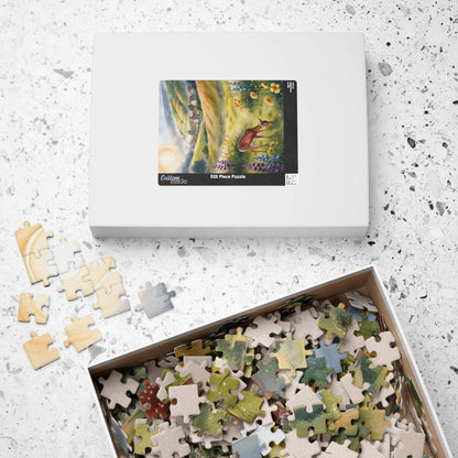 Serene Landscape Puzzle, Deer Grazing in Wildflower Field Jigsaw Game, Gift for Nature Lover, Family Night Mindfulness Activity Brain Teaser Puzzle The Puzzle Chest