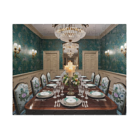 Elegant Vintage Dining Room Puzzle, Family Game Night Activity, Perfect Gift for Puzzle Enthusiast, 110/252/520/1014-piece, Fun HomeDecor