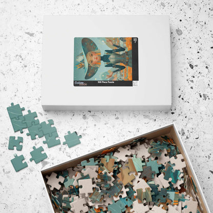 2030s Autumn Cowgirl Jigsaw Puzzle - Futuristic Farm, Fall Themed Gift for Family Fun, Cozy Nights, Thanksgiving, and Home Decor Puzzle The Puzzle Chest