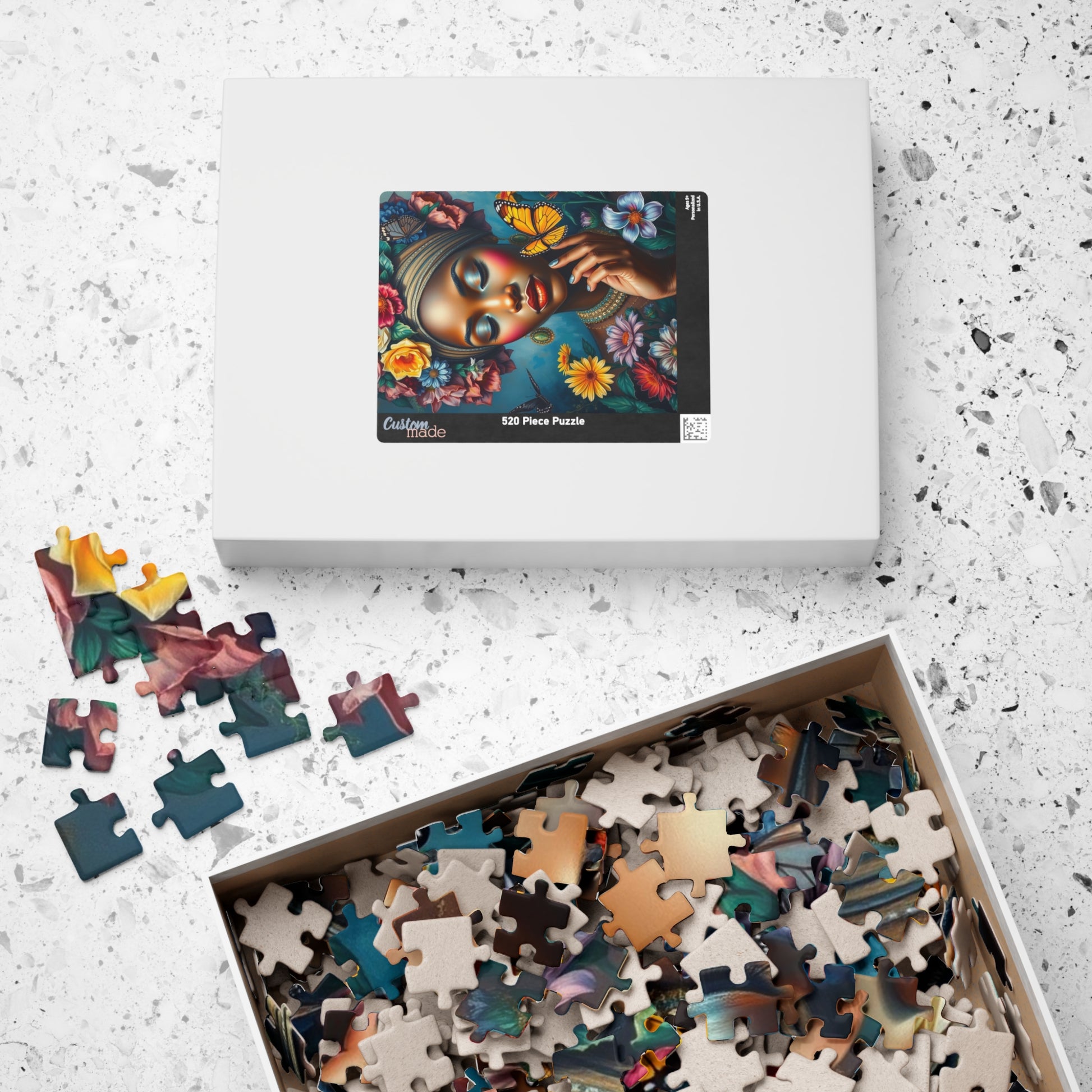 Flower Goddess Puzzle - African American Woman Jigsaw Game, Mindfulness Activity, Solo or Family Fun, Indoor Entertainment, Afrocentric Gift Puzzle The Puzzle Chest