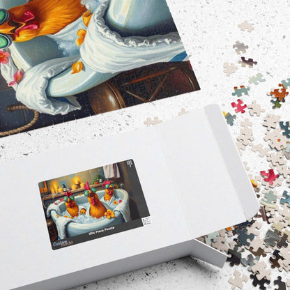 Chicken Spa Bath Jigsaw Puzzle Puzzle The Puzzle Chest