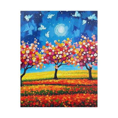 Colorful Fall Trees Puzzle | 110, 252, 520, 1014-piece Autumn Landscape Jigsaw | Best Gift for Nature Lovers, Puzzle Enthusiasts, Family Fun 520 pcs (Vertical) Puzzle The Puzzle Chest