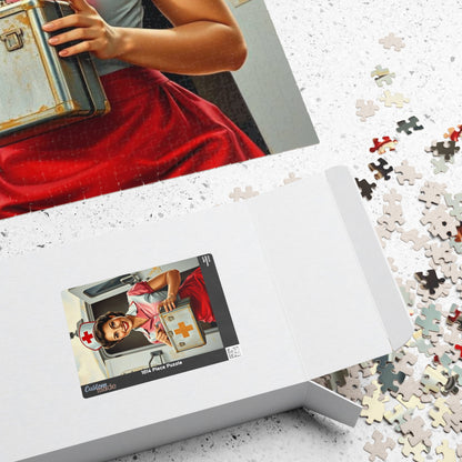 Vintage Nurse Jigsaw Puzzle, Retro Medical Art Wartime, Unique Gift for Healthcare Worker, Family Fun Activity, Brain Teaser, Creative Hobby Puzzle The Puzzle Chest