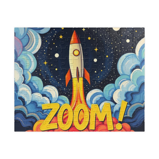 Rocket Zoom Puzzle - Pop Art Jigsaw Game, Fun Family Activity, Home Entertainment, Space-Themed Gift, Educational Toy, Adult Puzzle 110 pcs (Horizontal) Puzzle The Puzzle Chest