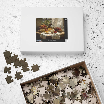 Still Life Fruit and Cheese Puzzle | Classic Tabletop Scene