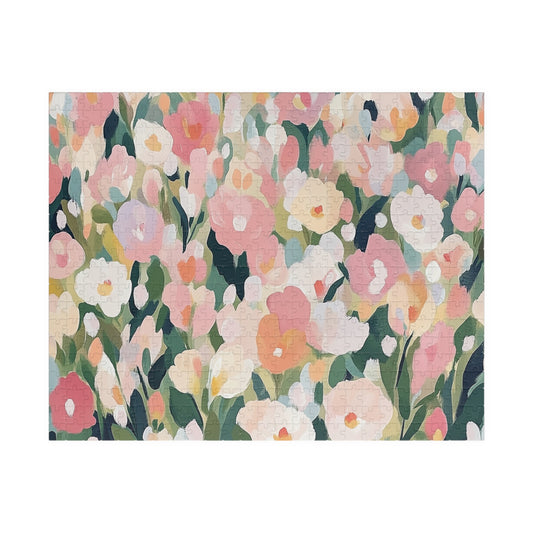 Floral Garden Jigsaw Puzzle — Pastel Flower Blooms
