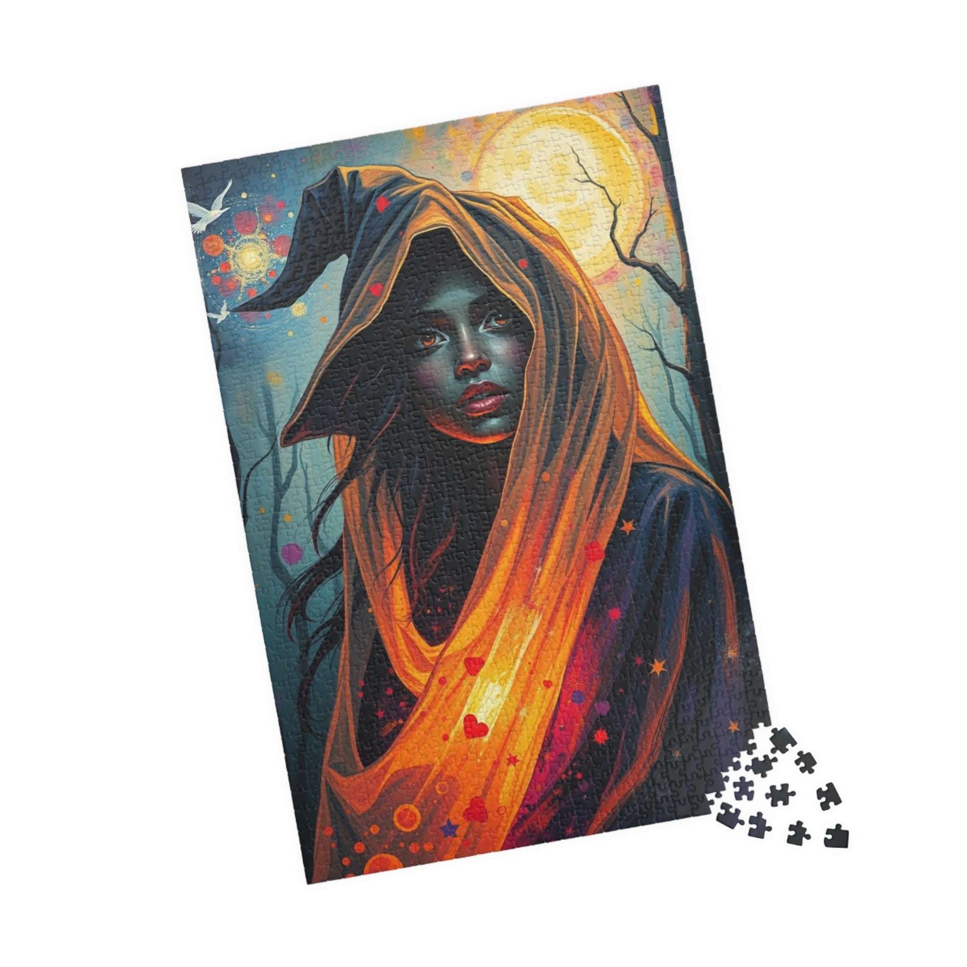 Mystical Witch Puzzle, Enchanting Art Illustration, 110-1014 pieces, Perfect for Gift Giving, Halloween, Cozy Nights, Dark Fantasy Lovers Puzzle The Puzzle Chest