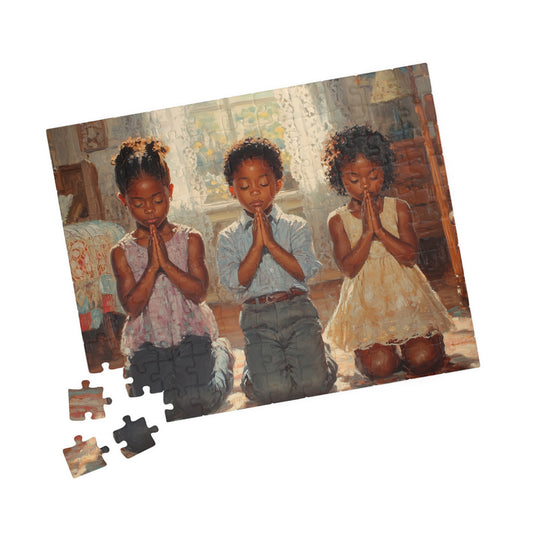 Black Children Praying Puzzle | Afrocentric Jigsaw Game