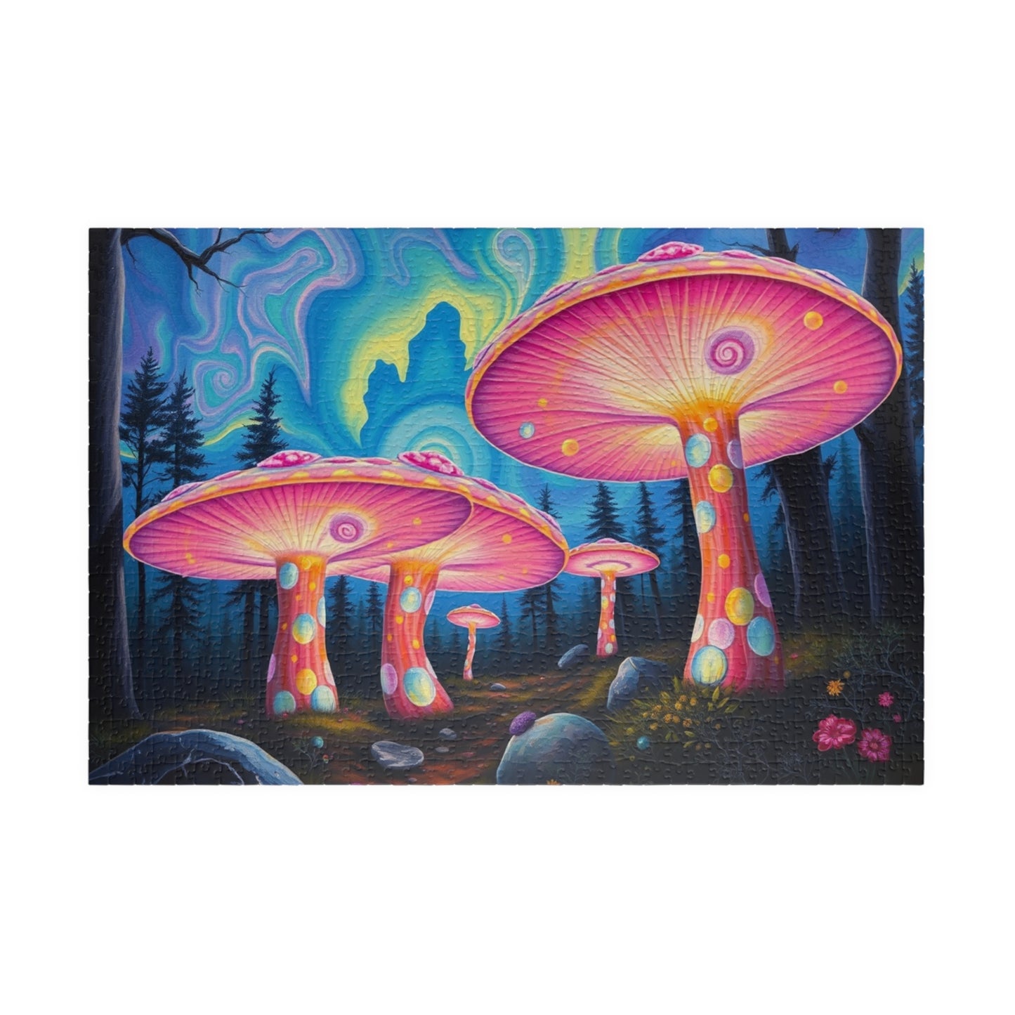 Magical Mushroom Puzzle, Enchanting Fantasy Jigsaw Puzzle for Adults, Holiday or Birthday Gift for Friend, Puzzle Lover and Art Enthusiast 1014 pcs (Horizontal) Puzzle The Puzzle Chest