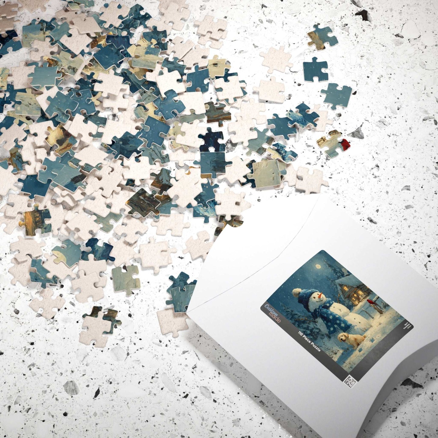 Frosty Fun With Friends - Cozy Winter Puzzle, Snowman Puppy and Bird Jigsaw , Ideal for Family Night or Solo Fun, Senior Brain Teaser, Gifts Puzzle The Puzzle Chest