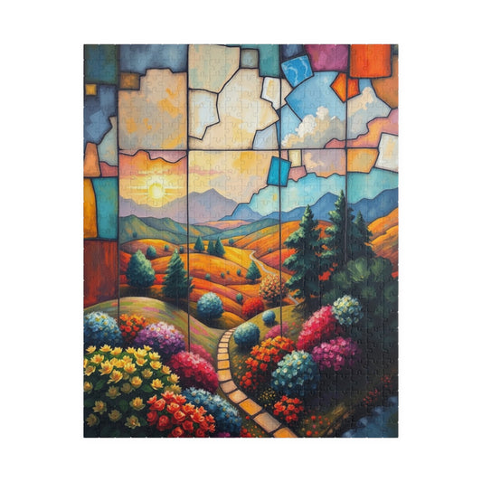 Chromatic Vale Landscape Puzzle, 110-1014 Piece Adult Jigsaw, Scenic Nature Art, Gift for Puzzle Lover, Mindfulness Activity, Brain Teaser