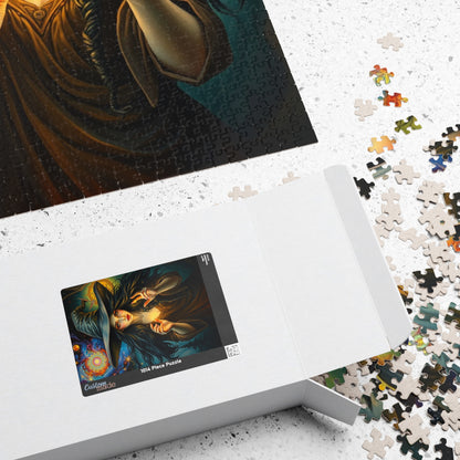 Witch Galaxy Forest Puzzle, 110 252 520 1014-piece Adult Jigsaw Game, Mystical Stars, Halloween Decor, Ideal Gift for Fantasy Lover, Mindful