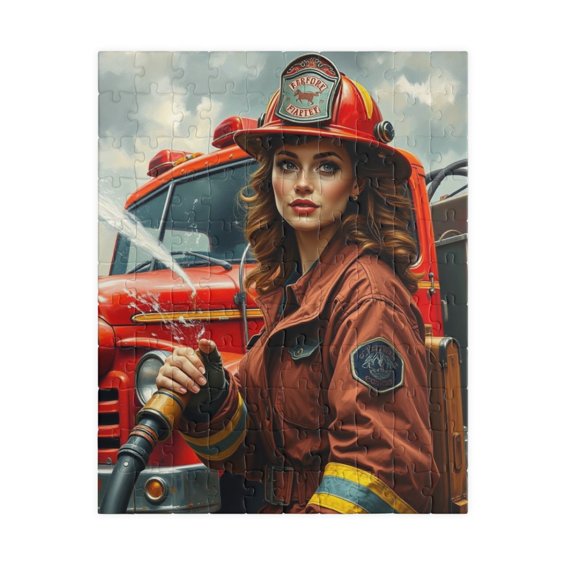 Woman Firefighter Jigsaw Puzzle - 110-1014 Piece | Holiday or Birthday Gift for Firefighters, Fun Family Game Night, Mindfulness Activity 110 pcs (Vertical) Puzzle The Puzzle Chest