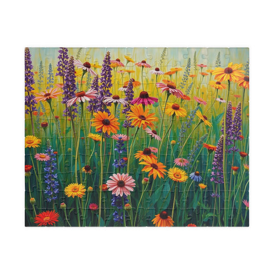 Colorful Floral Puzzle | Fun Family Activity, Gift for Nature Lover and Puzzle Enthusiast, Mindful Rainy-Day Entertainment 110 pcs (Horizontal) Puzzle The Puzzle Chest