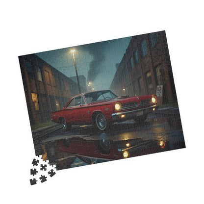 Vintage Car Puzzle - Classic Red 1960 Fury, Nostalgic Jigsaw for Retro Car Lover Puzzle The Puzzle Chest