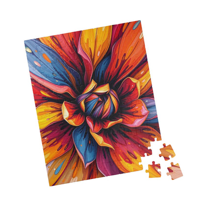 Vibrant Floral Puzzle, 110-1014 Piece Abstract Jigsaw Game, Colorful Art Piece, Art Lover Gift for Friends, Family Game Night, Brain Teaser Puzzle The Puzzle Chest