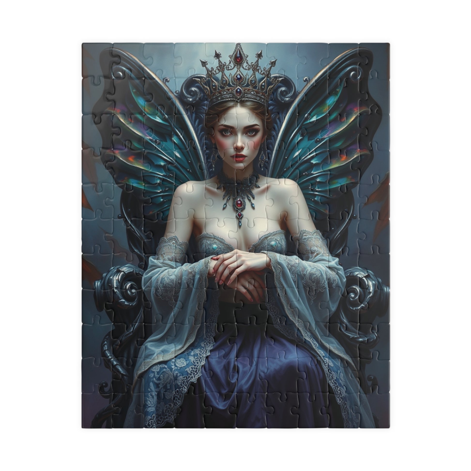 Gothic Fairy Queen Jigsaw Puzzle, Mystical Dark Fantasy Tabletop Game 110-1014 Pieces for Adult Puzzle Lovers, Halloween Holiday Gift Idea 110 pcs (Vertical) Puzzle The Puzzle Chest
