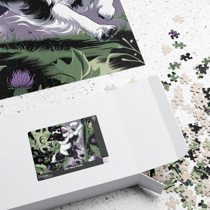 Vintage Border Collie Jigsaw Puzzle, 110 252 520 1014-Piece, Brain Teaser, Gift for Dog Lover Puzzle Enthusiast, Quiet Home Entertainment Puzzle The Puzzle Chest