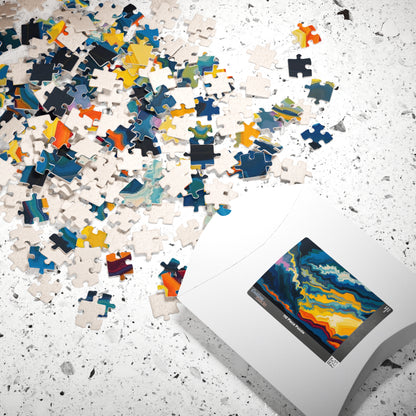 Colorful Abstract Puzzle Artwork, Unique Jigsaw Game for Family Fun, Gift for Art Lovers, Mindful Activity, Home Entertainment Puzzle The Puzzle Chest