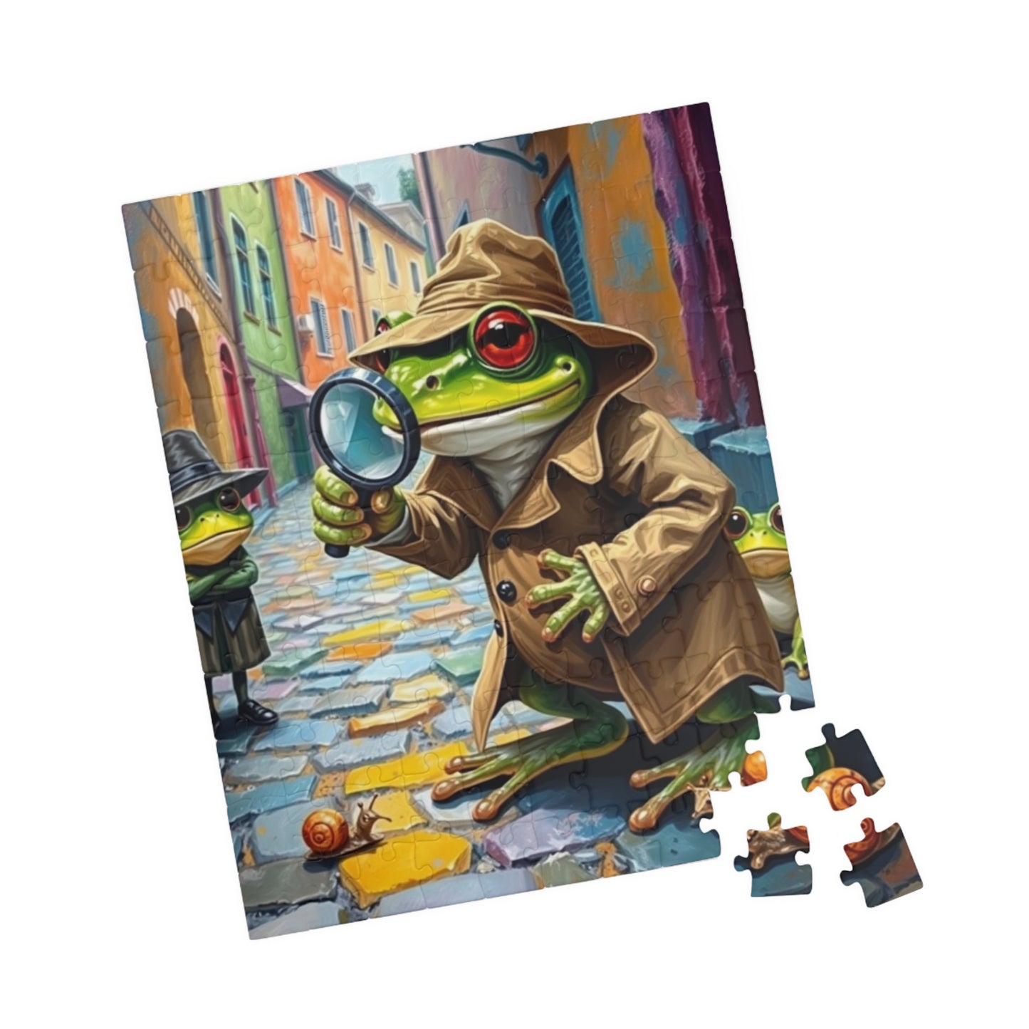 Detective Frog Jigsaw Puzzle - Whimsical Animal Jigsaw for Puzzle Lovers, Family Fun, Game Night, Creative Gift for Adults, Brain Teaser Puzzle The Puzzle Chest