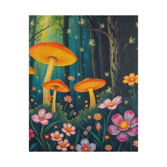 Mushroom Forest Puzzle, Nature-Themed Jigsaw Game, 110-1014 Piece Family or Solo Fun, Holiday Birthday Gift for Nature Lover, Friend