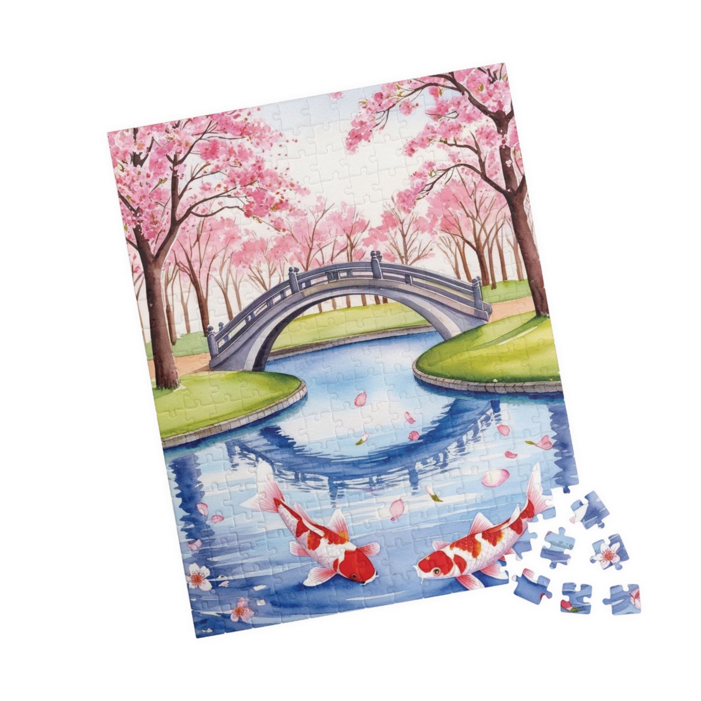 Jigsaw Puzzle, Japanese Cherry Blossom Park, 110 252 520 1014-Piece, Relaxing Hobby Gift, Meditation Activity, Mindfulness DIY Craft, Spring Puzzle The Puzzle Chest