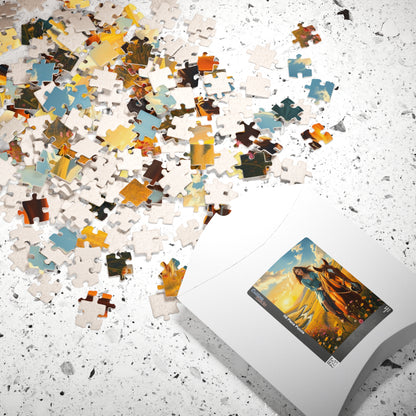 Puzzle, Horse Rider in Meadow, 110 252 520 1014-piece Gift Idea for Nature Lovers, Relaxing Pastime, Jigsaw Puzzle for Women and Girls, Puzzle The Puzzle Chest