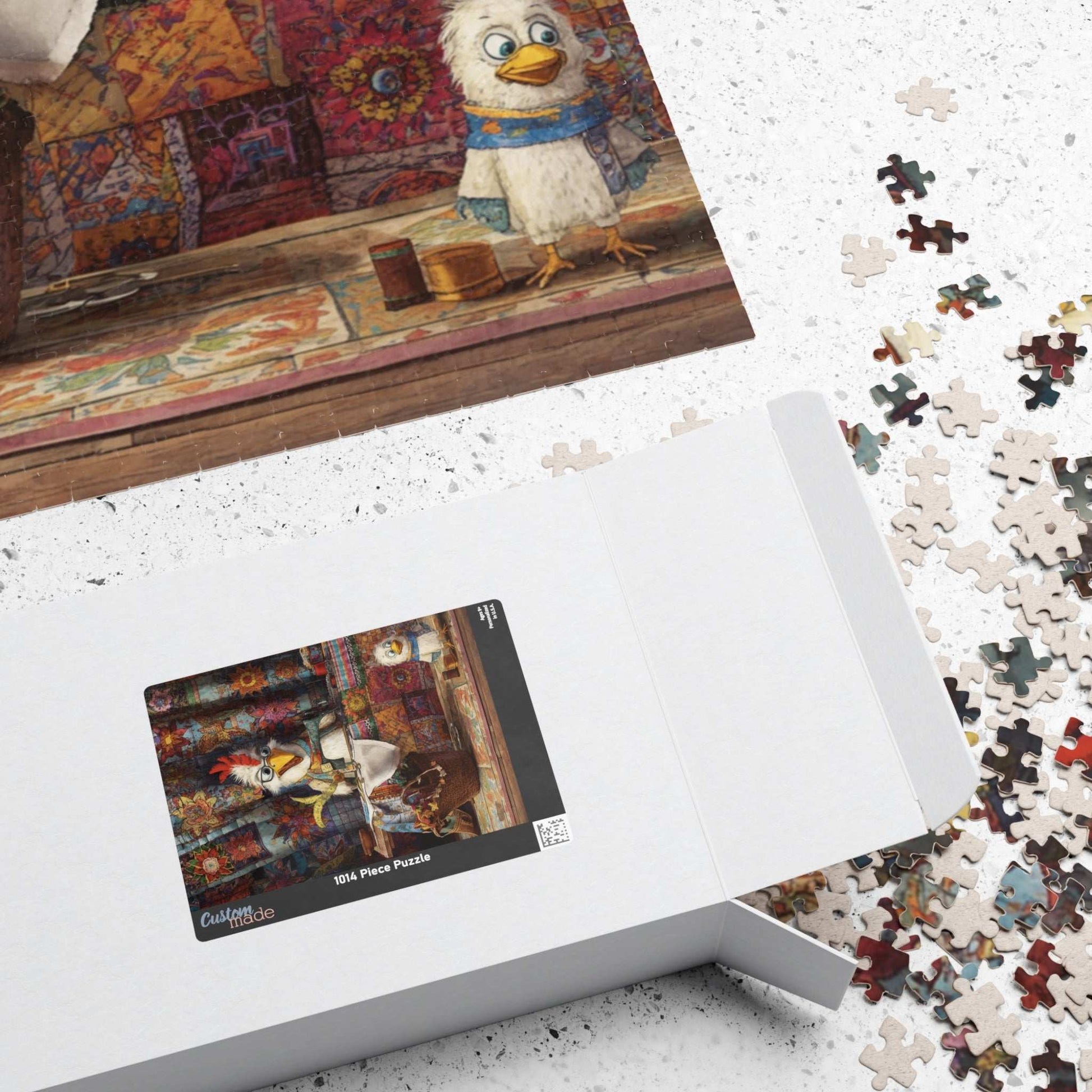 Chicken Tailor Jigsaw Puzzle, Farm Animal Sewing Theme Bird Game for Family Fun, Home Activity, Gift for Adult Puzzle Lovers, Brain Teaser Puzzle The Puzzle Chest
