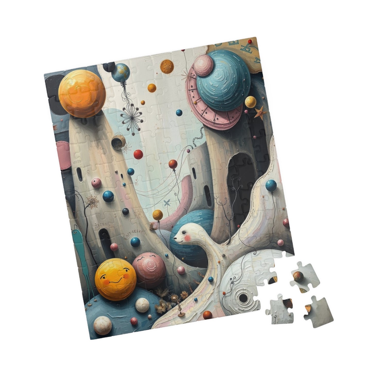Fantastical Childlike World Puzzle for Adults, Abstract Shapes Jigsaw Game for Solo Fun, Family Activity, Puzzle Lover Gift for Friend Puzzle The Puzzle Chest