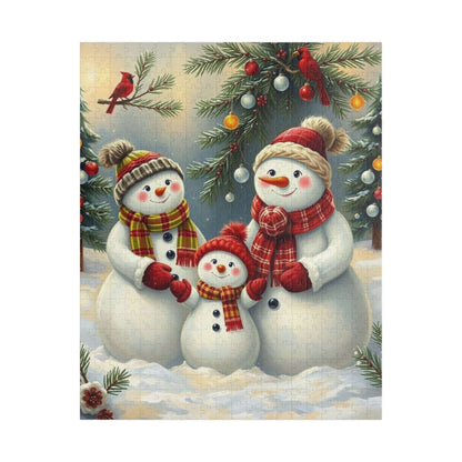 Snowman Family Jigsaw Puzzle for Adults, 110/252/520/1014-piece Christmas Puzzle