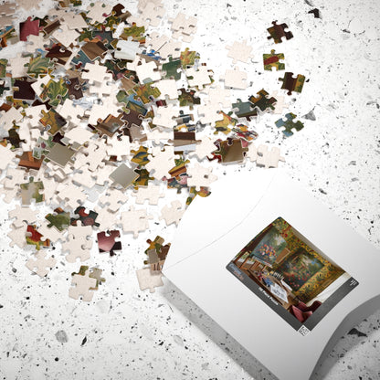 Garden Artist Studio Puzzle - Nature Scene Jigsaw Game for Adult Relaxation, Frameable Home Decor, Gift, Garden Lovers, Creative Challenge