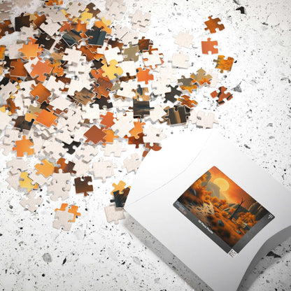 Autumn Sunset Landscape Puzzle - Fall Indoor Jigsaw Game, Cozy Family Activity, Perfect for Game Night, Gifts for Puzzle Lover, Brain Teaser Puzzle The Puzzle Chest