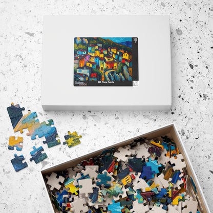Colorful Village Art Puzzle - 110, 252, 520, 1014-piece | Perfect for Family Game Night, Gift for Art Lovers, Cozy Entertainment The Puzzle Chest