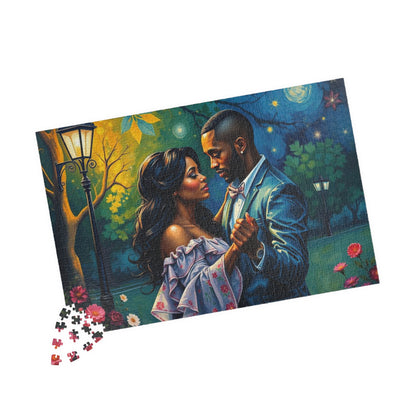 Romantic Black Couple Puzzle, Afro American Art Jigsaw Puzzle for Adult Home Entertainment, Family Night, Puzzle Lover Best Gift for Friends Puzzle The Puzzle Chest