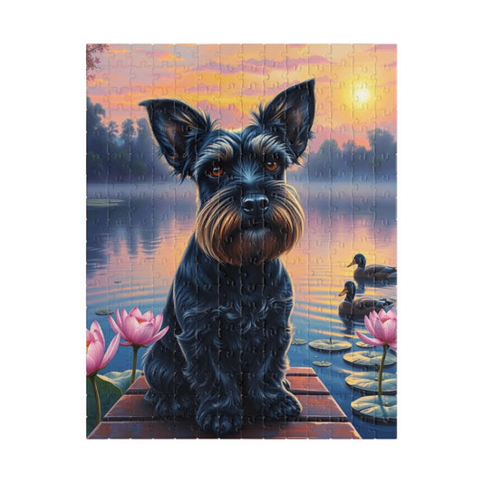 Charming Dog Jigsaw Puzzle - Miniature Schnauzer, Animal Lovers Gift for Pet Owner, Family Game Night, Creative Home Entertainment 252 pcs (Vertical) Puzzle The Puzzle Chest