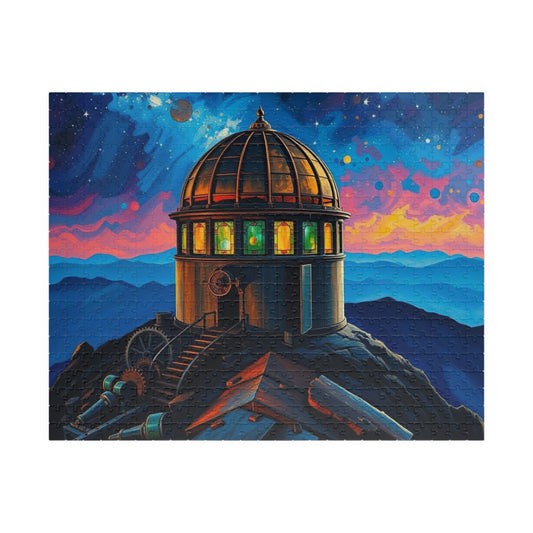 Alchemist Dome Jigsaw Puzzle - Mountaintop Observatory, Steampunk Puzzle Gift for Art Enthusiast Friend, Creative Hobby, Family or Solo Fun 520 pcs (Horizontal) Puzzle The Puzzle Chest
