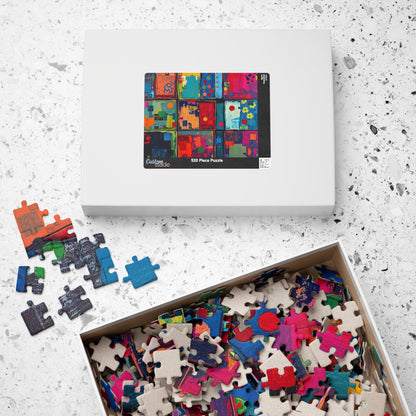 Colorful Abstract Art Puzzle - 110, 252, 520, 1014-piece, Fun Family Activity, Gift for Puzzle Lovers, Home Entertainment Party Game Puzzle The Puzzle Chest