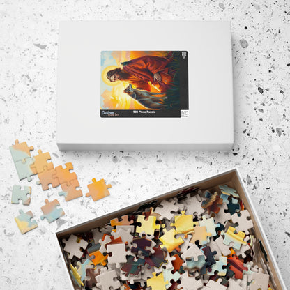 Christian Jigsaw Puzzle - Saint Francis Blessing a Wolf, Religious Art, Meditation Activity, Gift for Catholics, Family Activity or Solo Fun