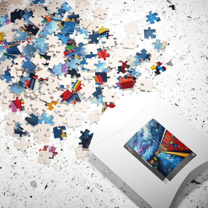 Colorful Urban Art Puzzle - 110, 252, 520, 1014 Pieces LGBTQ+ Jigsaw Game for Adults, Perfect Gift for Puzzle Lovers, Family Game Night,