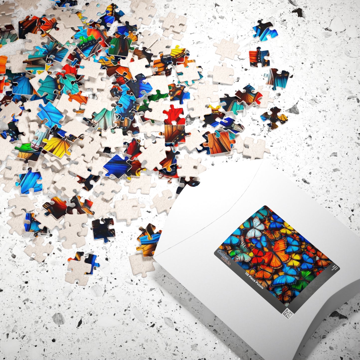 Chaotic Butterfly Collage Puzzle Jigsaw for Nature Lovers, Perfect Gift for Entomology Puzzle Lovers, Family Fun, Creative Hobby, Mental Exercise Puzzle The Puzzle Chest