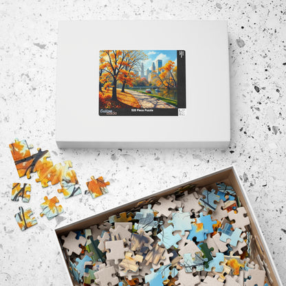 Central Park Autumn Landscape Puzzle, Nature Themed Jigsaw Game, Mindfulness Activity, Family Game Night, Puzzle Lover Gift Brain Teaser Puzzle The Puzzle Chest